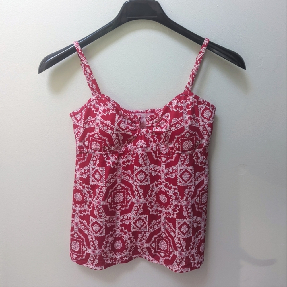Liz Lange Maternity Tankini Swim Top Size Small Pink